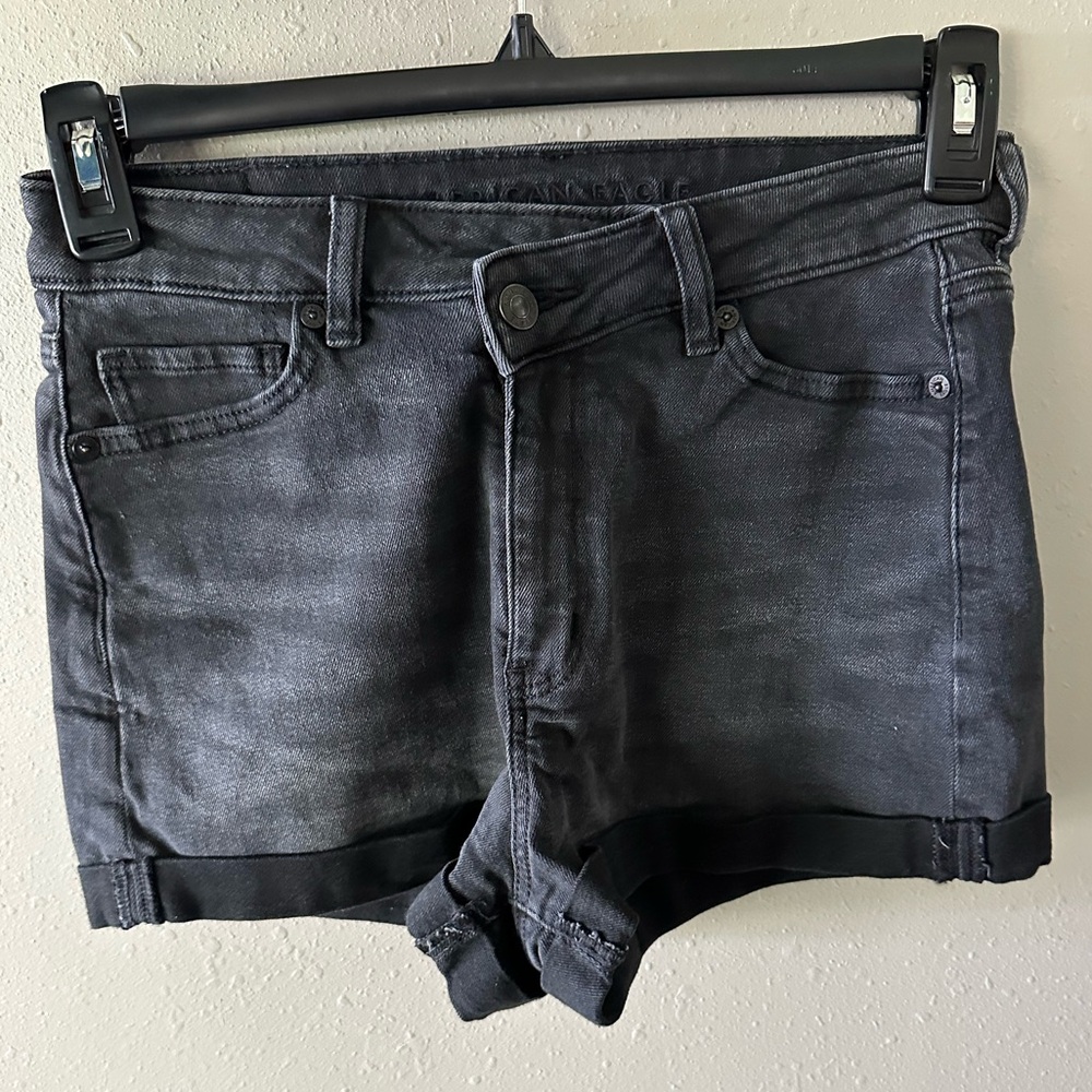 Size 4 American Eagle Ashy Black Jean Shorts